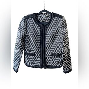 Karl Lagerfeld Elegant Black and White Women's blazer Jacket